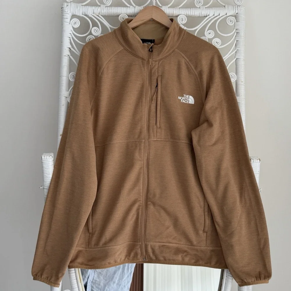 The North face Canyonlands Jacket Mens XL Brown Fleece Full Zip Almond Butter